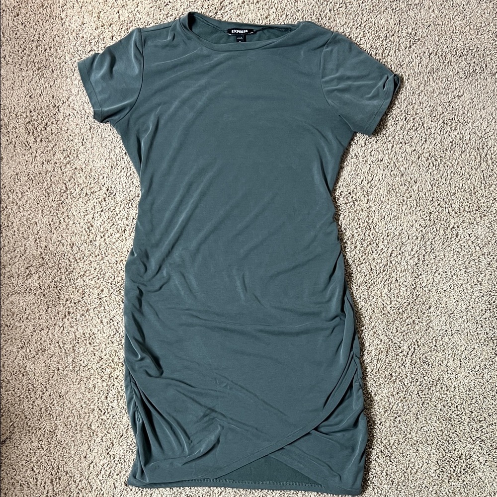 Express Green Short Sleeve Dress